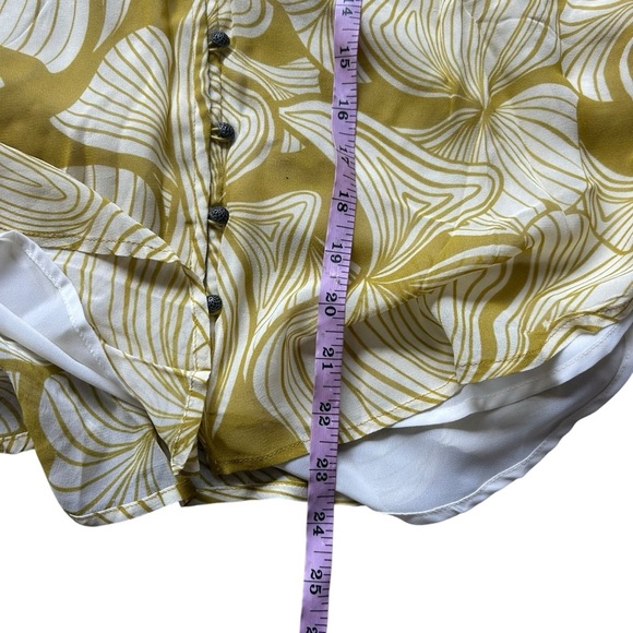 Pilcro Yellow and Cream Floral Blouse - Picture 10 of 10